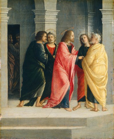 Cristo istruisce Pietro e Giovanni a prepararsi per la Pasqua da Vincenzo Civerchio