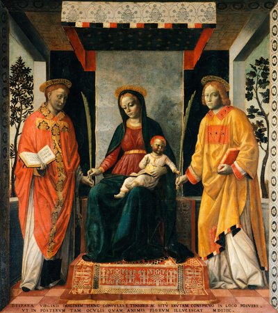 Madonna e Bambino tra San Faustino e San Giovita da Vincenzo Foppa