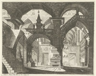 Interno di una chiesa da Vincenzo Mazzi