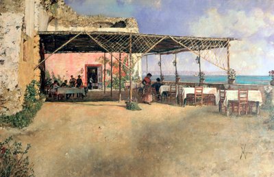 Taverna a Posillipo, 1886 da Vincenzo Migliaro