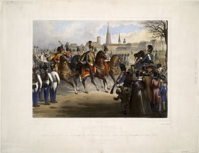 Nicola I di Russia come colonnello in capo del 9º Reggimento Ussari Graf Nádasdy al Glacis da Vinzenz Katzler