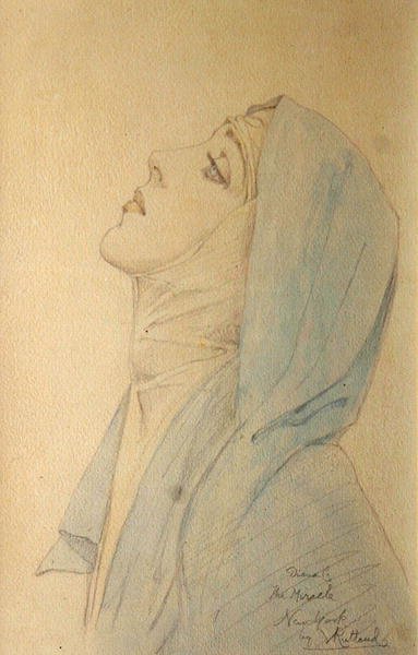 Diana Cooper di profilo e la Madonna in 