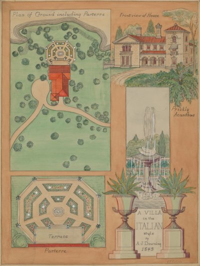 Villa in stile italiano, c. 1936 da Virginia Richards