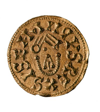 Tremisse (o triente) del Re Sisenando, coniato a Tarraco, Spagna, VII secolo da Visigothic