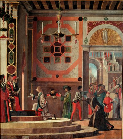 Ciclo della vita di Santa Orsola, seconda tavola: Addio degli ambasciatori da Vittore Carpaccio