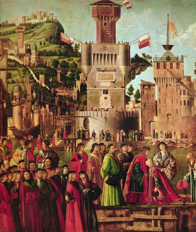 Incontro di Etherius e Ursula e la partenza dei pellegrini, dal ciclo di Sant