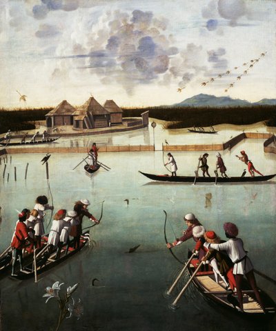 Caccia nella laguna, c.1490-5 da Vittore Carpaccio