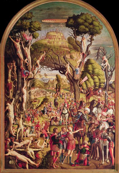 La crocifissione e la glorificazione dei diecimila martiri sul Monte Ararat da Vittore Carpaccio