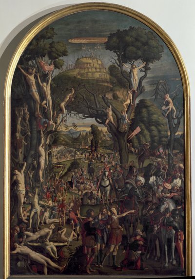 La crocifissione dei diecimila martiri sul Monte Ararat da Vittore Carpaccio