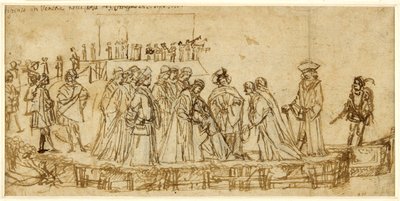 Il principe inglese Conan che saluta suo padre da Vittore Carpaccio