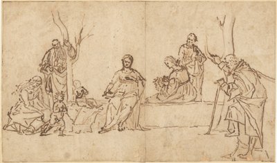 La Madonna e il Bambino con Santi in un Paesaggio (Sacra Conversazione) da Vittore Carpaccio