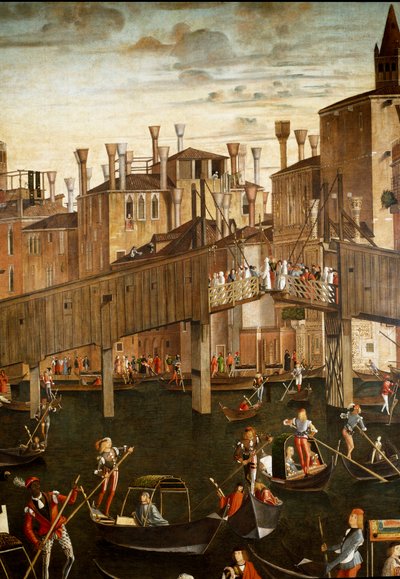 Il miracolo della reliquia della Santa Croce al Ponte di Rialto a Venezia (dettaglio) da Vittore Carpaccio