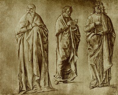 Tre studi di figure per santi da Vittore Carpaccio