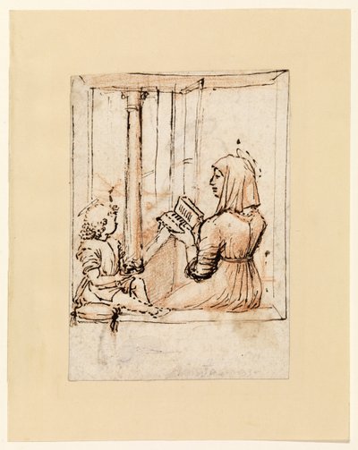 Vergine Maria che legge al Bambino Gesù da Vittore Carpaccio