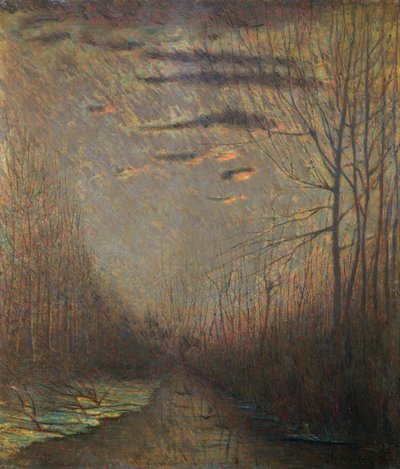 Canale al tramonto da Vittore Grubicy de Dragon