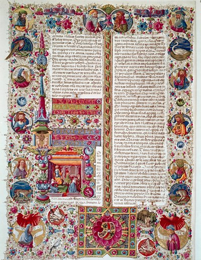 Pagina del manoscritto della Bibbia di Borso d