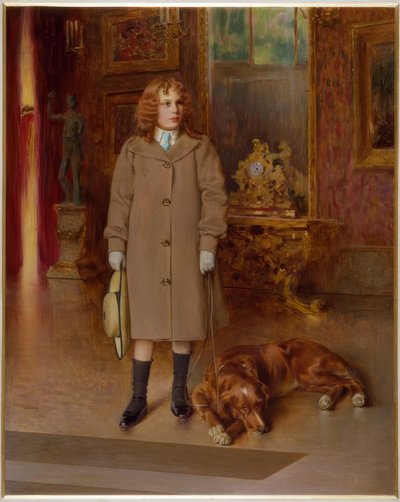 Memmi con il cane da Vittorio Matteo Corcos