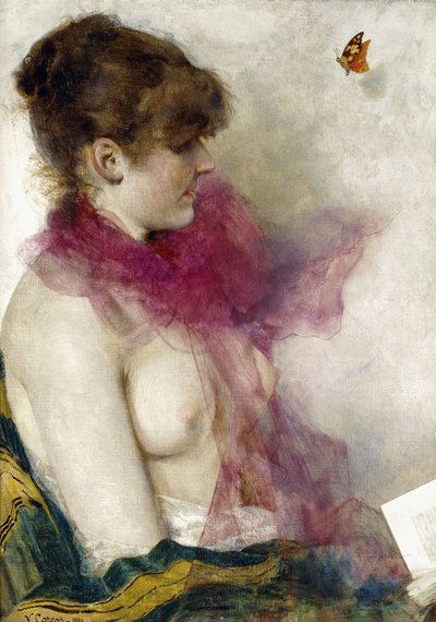La sciarpa di seta da Vittorio Matteo Corcos
