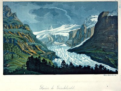 Ghiacciaio di Grindelwald, illustrazione da 