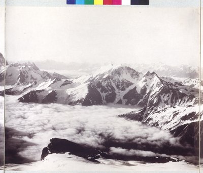 Radiografia panoramica dalla vetta del Monte Elbrus da Vittorio Sella