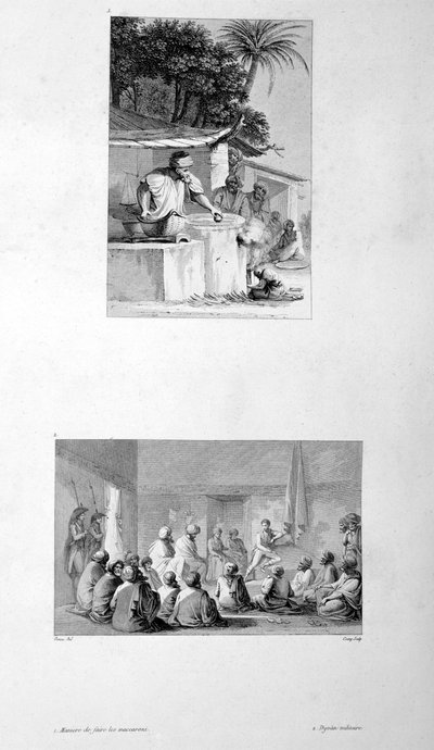 Fare i maccheroni e incontro militare, 1802 da Vivant Denon