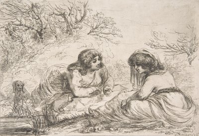 Due donne in un paesaggio da Vivant Denon