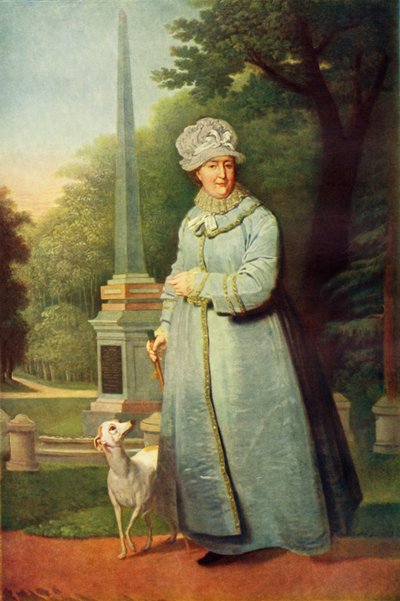 Ritratto di Caterina II nel parco di Tsarskoye Selo da Vladimir Borovikovsky