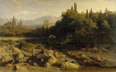 La Crimea. Paesaggio montano con fiume, 1868 da Vladimir Donatovich Orlovsky