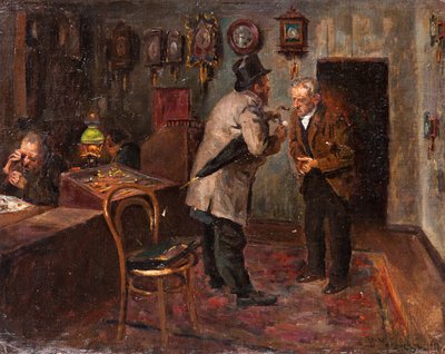 Dal gioielliere, 1917 da Vladimir Egorovic Makovsky