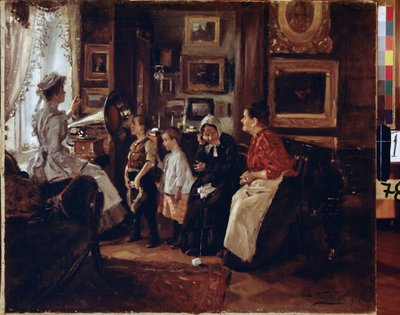 Al grammofono da Vladimir Egorovic Makovsky