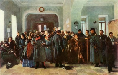Il crollo della banca, 1881, 1965 da Vladimir Egorovic Makovsky