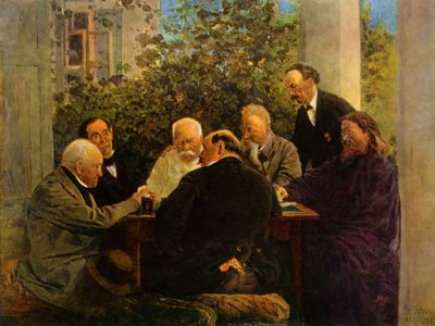 Il gioco delle carte, fine XIX-inizio XX secolo, 1965 da Vladimir Egorovic Makovsky