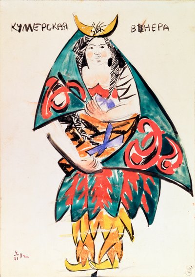 Venere piano - costume preparatorio per la parte teatrale "tsar maksemyan" da Vladimir Evgrafovich Tatlin
