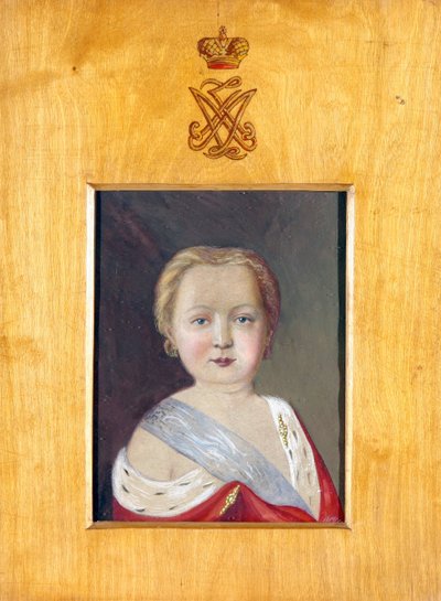 Ritratto di Alessandro I da bambino da Vladimir Ivanovich Hau