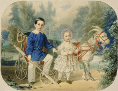 Granduca Alessandro e Granduca Alessio da bambini, 1853 da Vladimir Ivanovich Hau