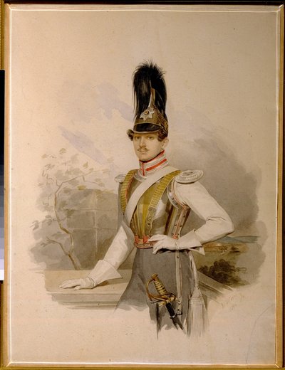 Ritratto del conte Valentin Grigoryevich Stroganov (1801-1833) da Vladimir Ivanovich Hau