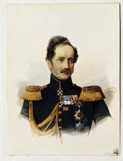 Ritratto del principe Alexey Fyodorovich Orlov, militare e diplomatico russo da Vladimir Ivanovich Hau