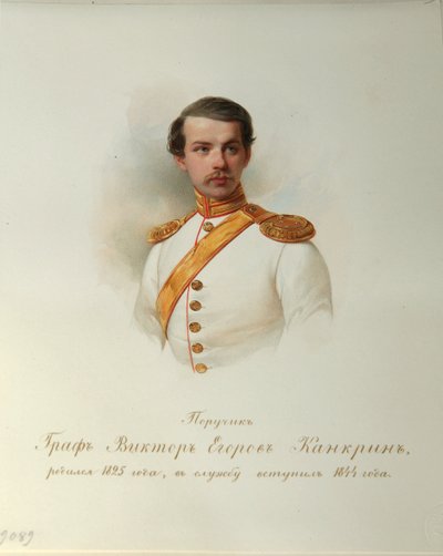 Ritratto del conte Viktor Yegorovich Kankrin (Dal Album delle Guardie Imperiali a Cavallo) da Vladimir Ivanovich Hau