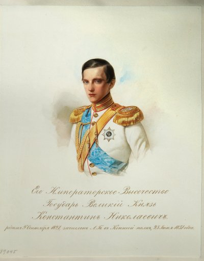 Ritratto del Granduca Konstantin Nikolaevich di Russia (dall