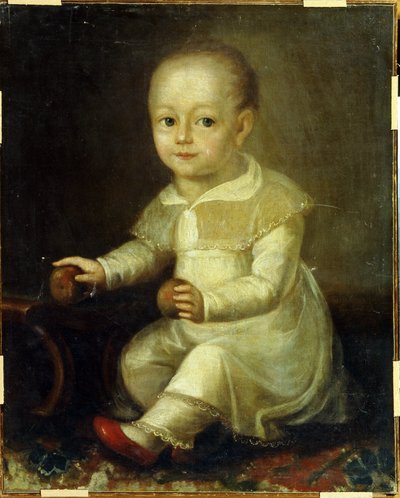 Ritratto di un bambino con mele da Vladimir Lukich Borovikovsky