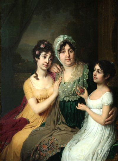 Ritratto della contessa Anna Bezborodko con le sue figlie Lyubov e Cleopatra, 1803 da Vladimir Lukich Borovikovsky