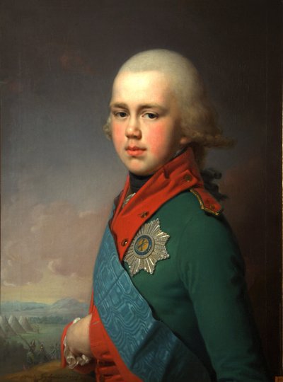 Ritratto del granduca Konstantin Pavlovič di Russia 1779-1831, 1795 da Vladimir Lukich Borovikovsky