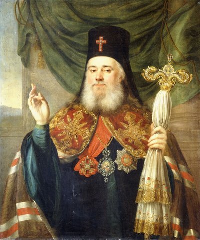 Ritratto di Platon, Metropolita di Mosca e Kolomna da Vladimir Lukich Borovikovsky