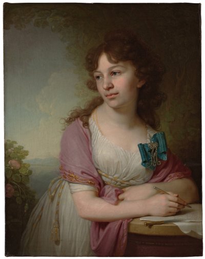 Ritratto della principessa Yekaterina Alexeyevna Dolgorukova, 1781-1860, nata contessa Vasilyeva, 1798 da Vladimir Lukich Borovikovsky