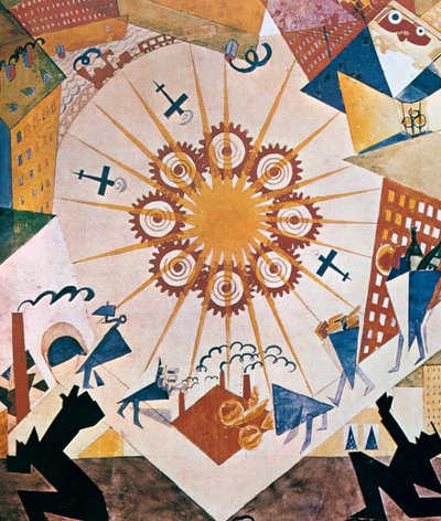 Progetto di decorazione per Mystery Bouffe, 1919 da Vladimir Mayakovsky