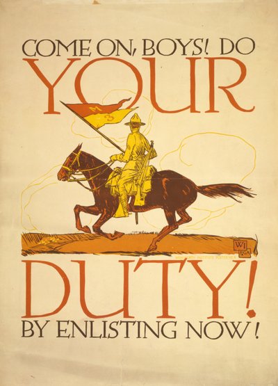 Forza ragazzi! Fate il vostro dovere! Arruolatevi ora! 1917 da Vojtch Preissig