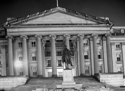 Edificio del Tesoro, Washington di notte da Volkmar Wentzel