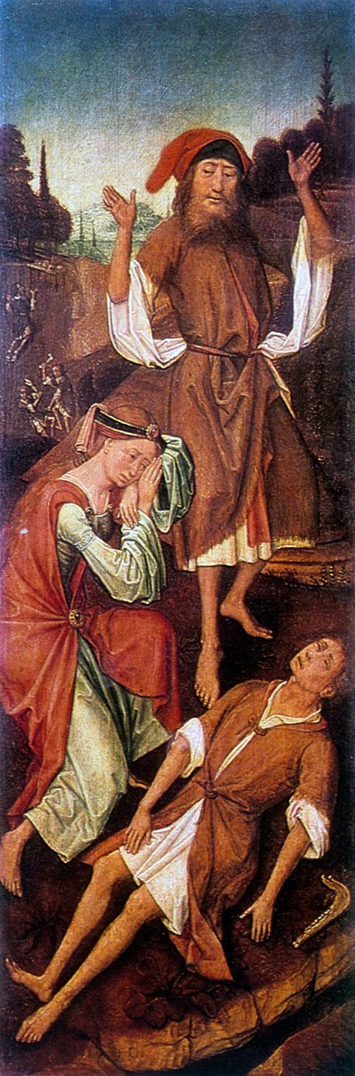 Adamo ed Eva piangono sul corpo di Abele, c1440-1495 da Vrancke van der Stockt