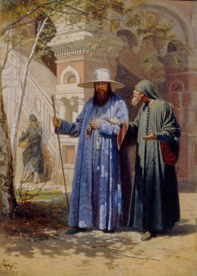 Patriarca Nikon nel Monastero della Nuova Gerusalemme da Vyacheslav Grigoryevich Schwarz