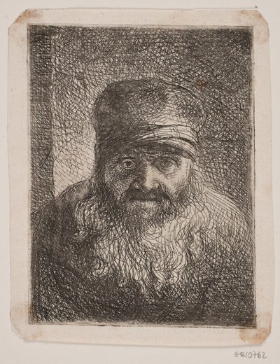 Vecchio barbuto. Ritratto frontale da W.A. Müller